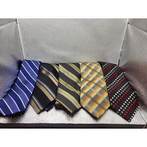 Men’s Ties Lot Of 5 Michael Kors, Harvey Benard,haggar,Pierre Cardin, Prontouomo